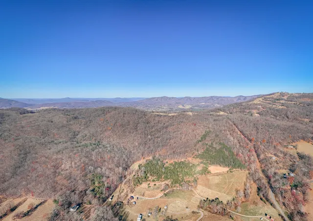 a view of an outdoor space with mountain view