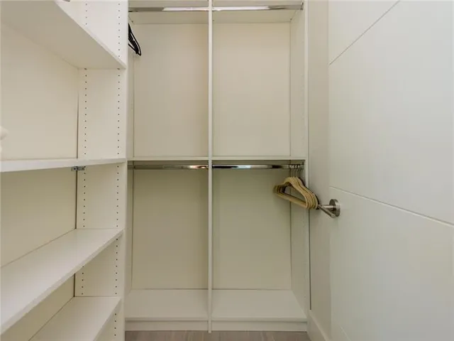 a close view of closet