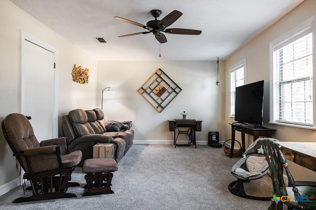 1439 Dagg Road Yoakum, TX 77995 - Photo 26 of 48 a living room with furniture a flat screen tv and a large window