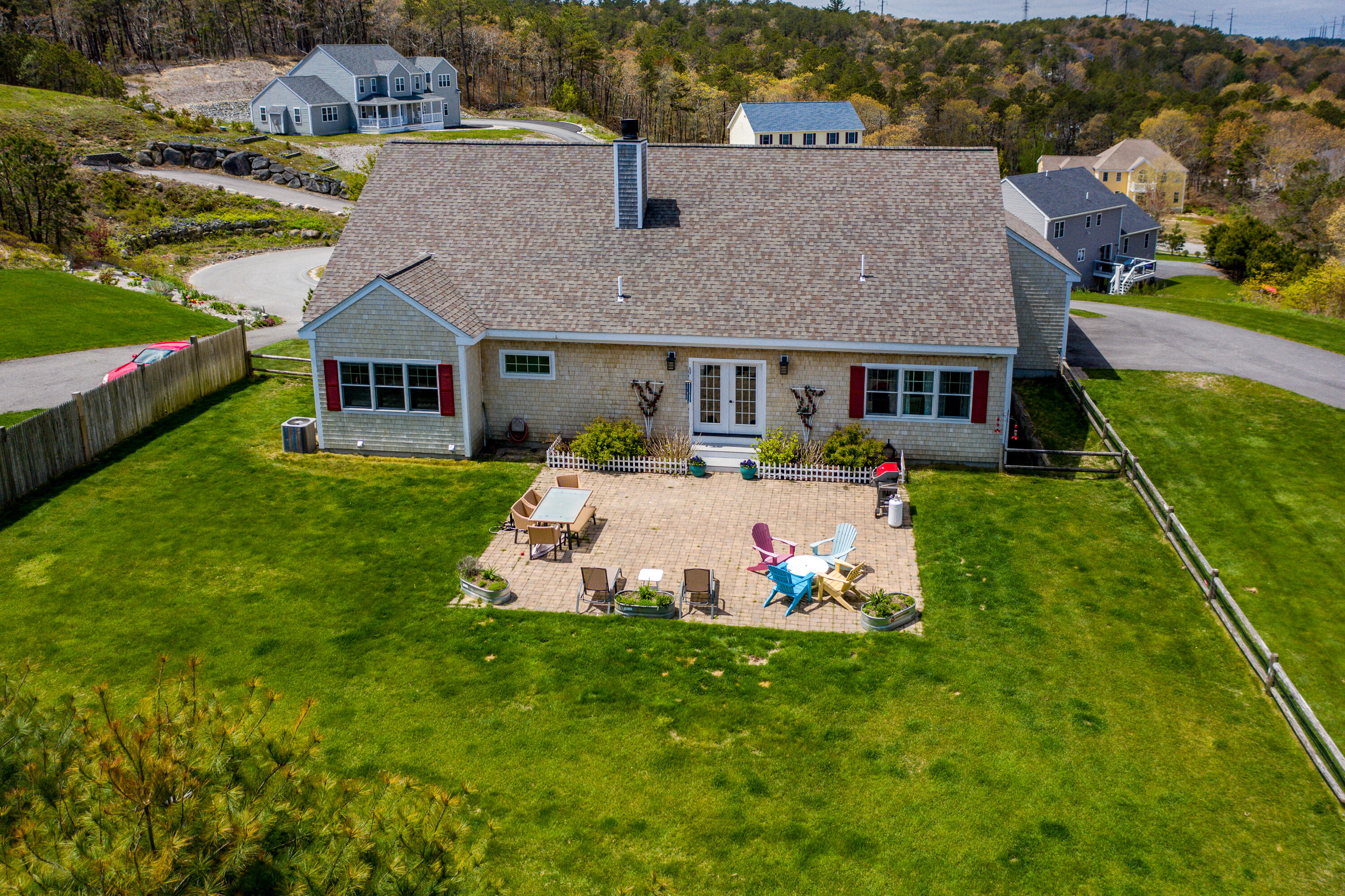 21 Jillian Drive Bourne, MA 02532 - Photo 44 of 46 an aerial view of a house with a garden view