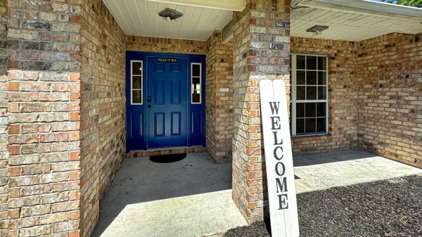 a view of front door of house