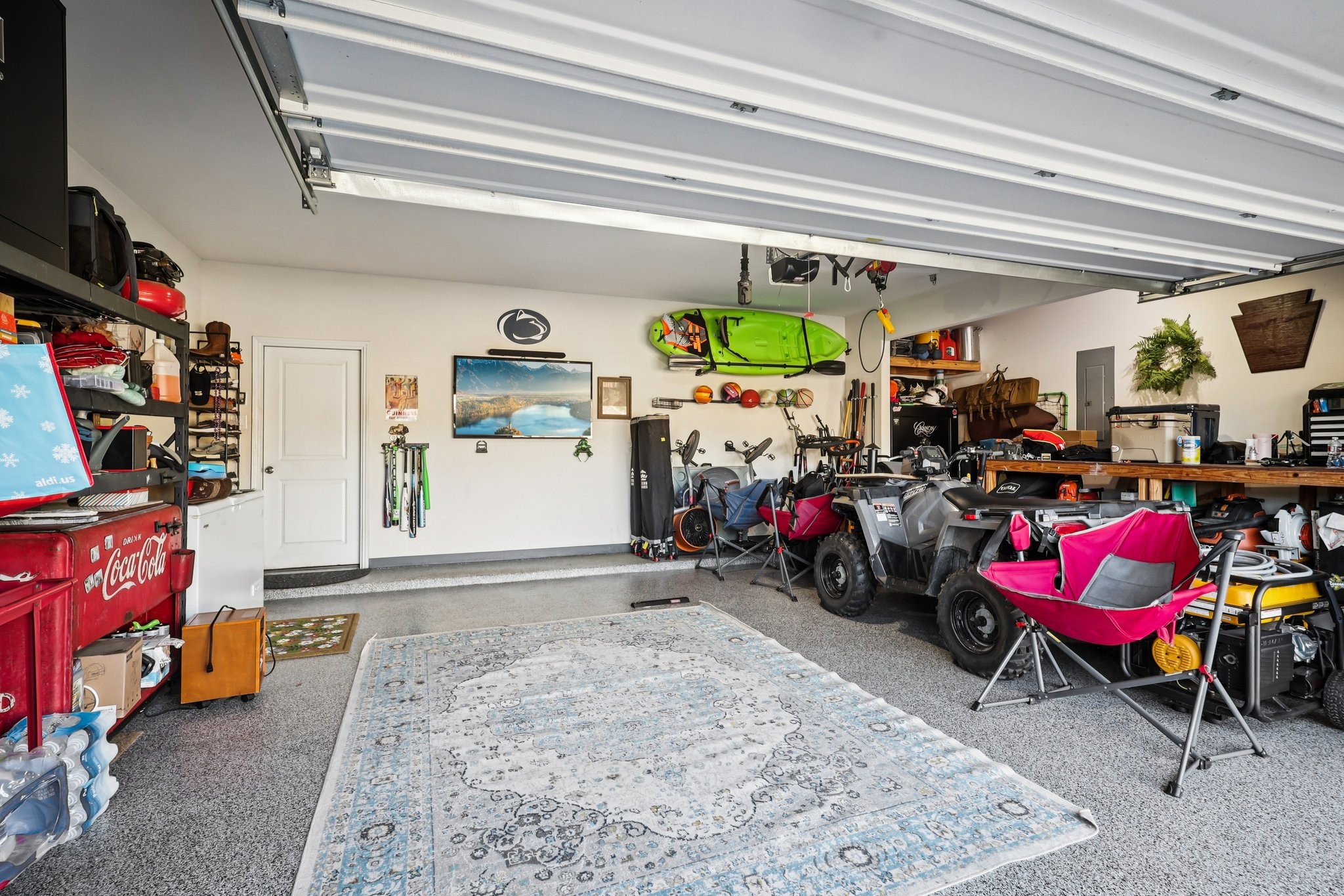 3668 Cottage Pines Lane Spring, TX 77386 - Photo 38 of 47 The two car garage has epoxy flooring and an extra bump out for storage. It easily holds two vehicles with space for storage,