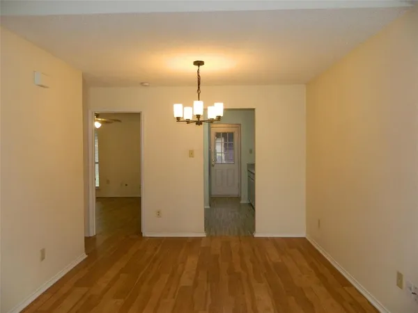 a view of a livingroom with a chandelier