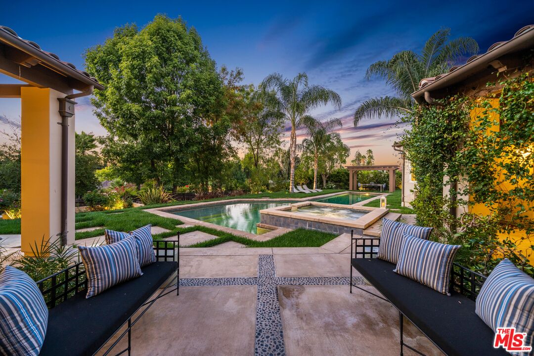 19261 Wells Drive Tarzana, CA 91356 - Photo 7 of 51 a view of an outdoor sitting area with furniture