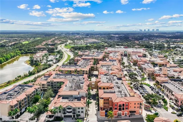 an aerial view of a city
