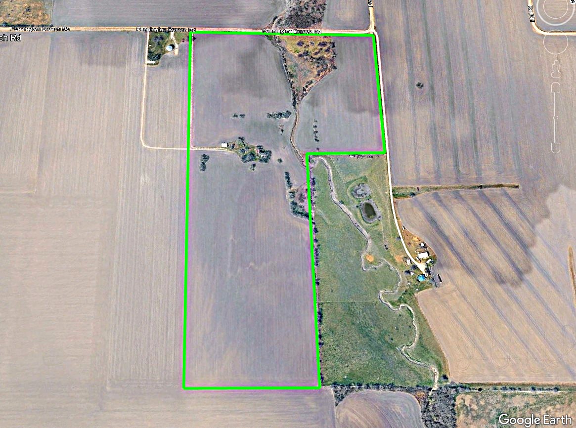 19374 Pennington Branch Road Holland, TX 76534 - Photo 6 of 24 Aerial Map. Illustrating the property's boundaries and surrounding terrain