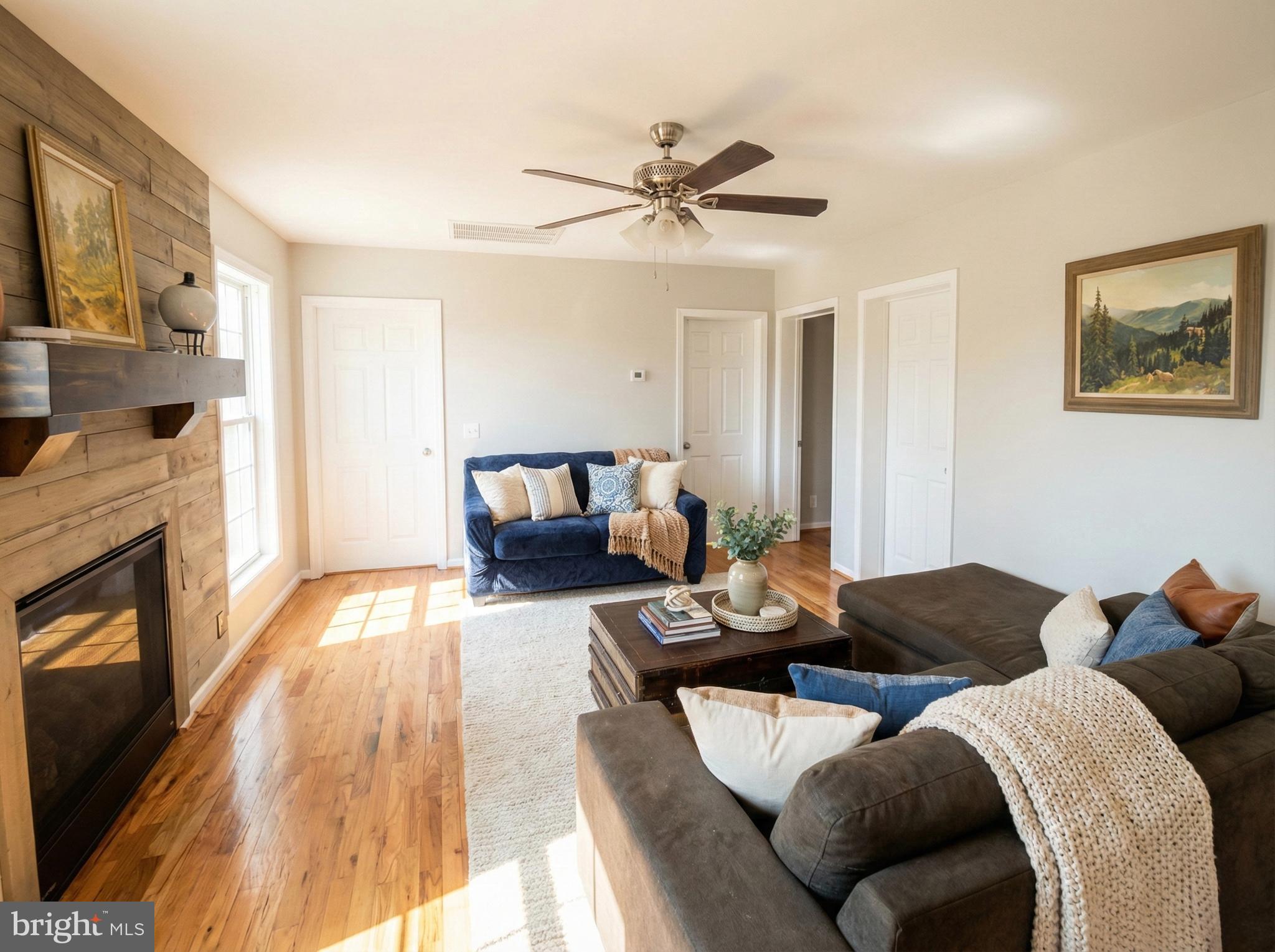 397 Parkside Road Linden, VA 22642 - Photo 21 of 32 a living room with furniture and a fireplace