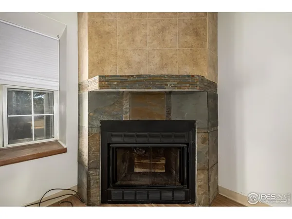 a closeup of a fireplace
