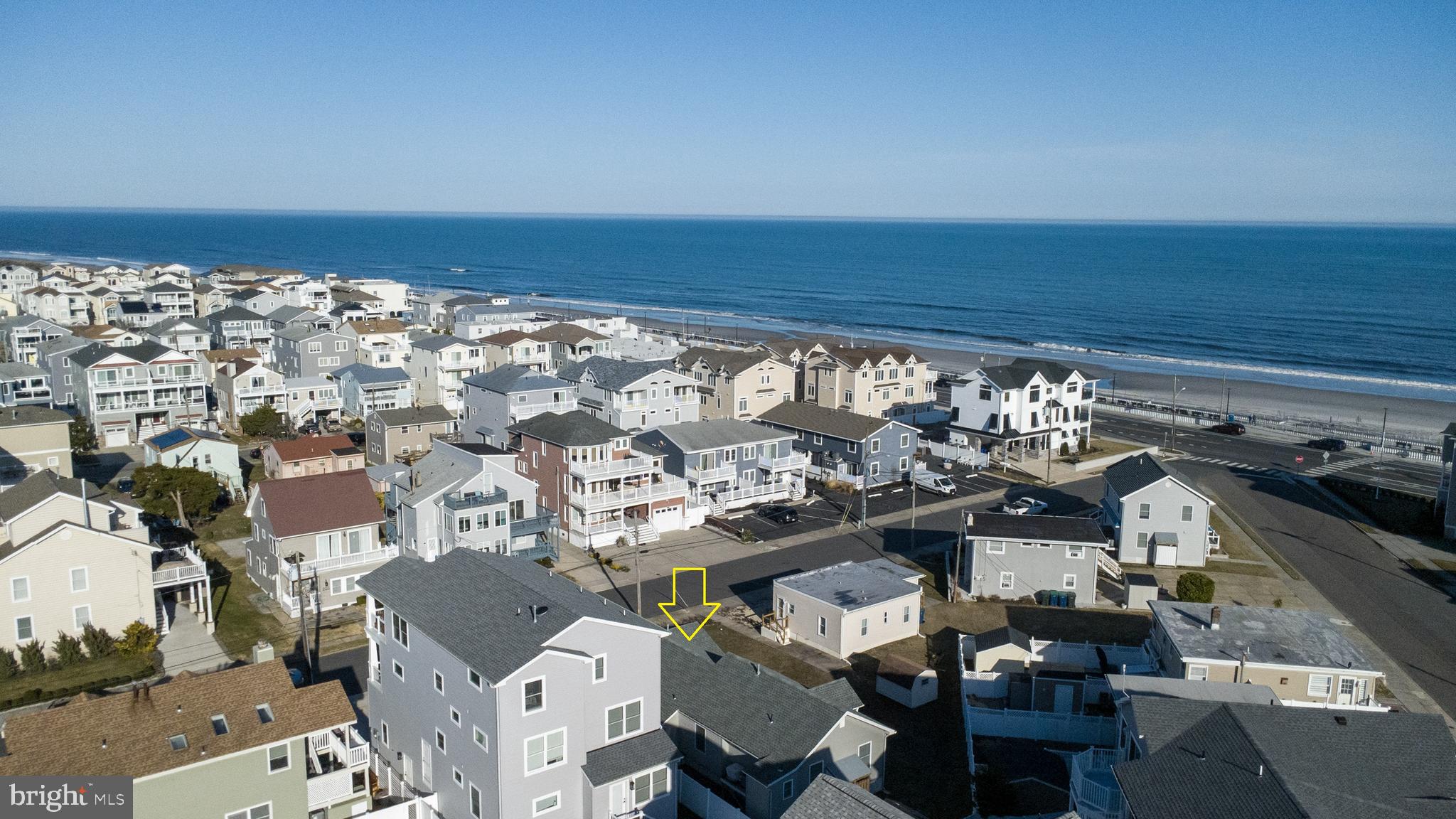 an aerial view of a ocean