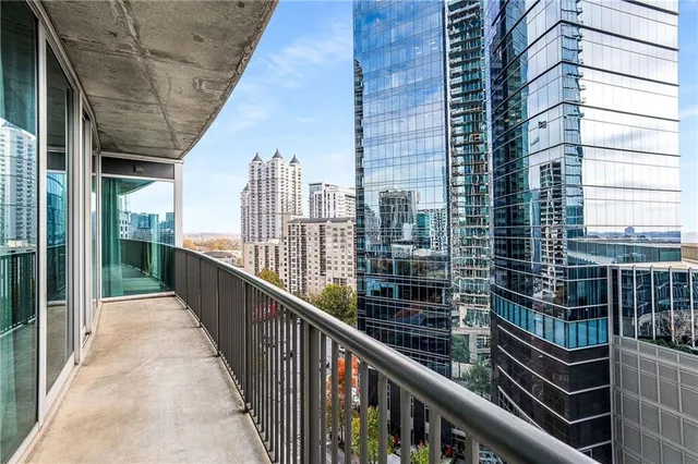 a view of a tall building