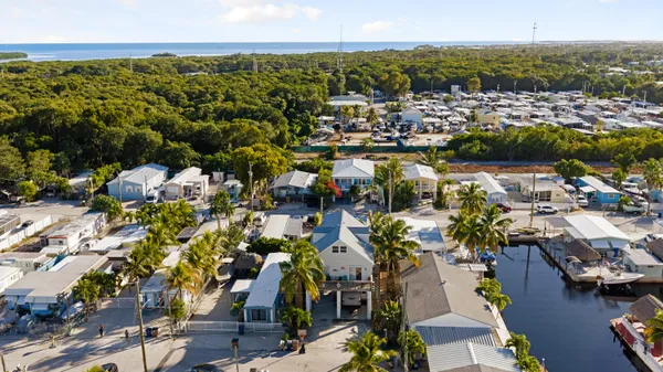 an aerial view of multiple house