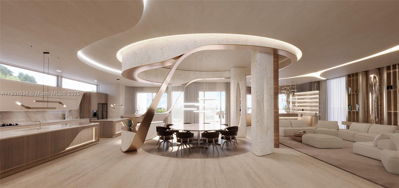 393 Centre Island Golden Beach, FL 33160 - Photo 16 of 31 a lobby with furniture and large windows