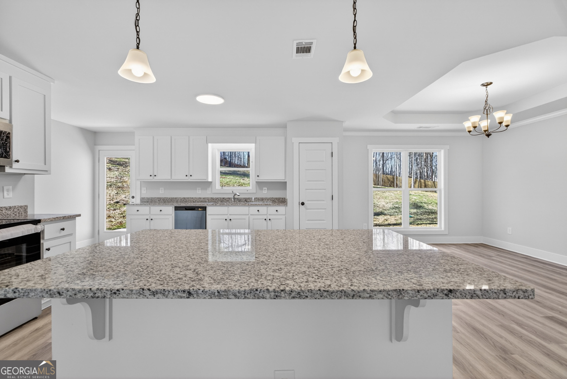 140 Chad Walk, Unit 57 Statham, GA 30666 - Photo 8 of 36 a kitchen with granite countertop a stove a sink a refrigerator and a granite counter tops