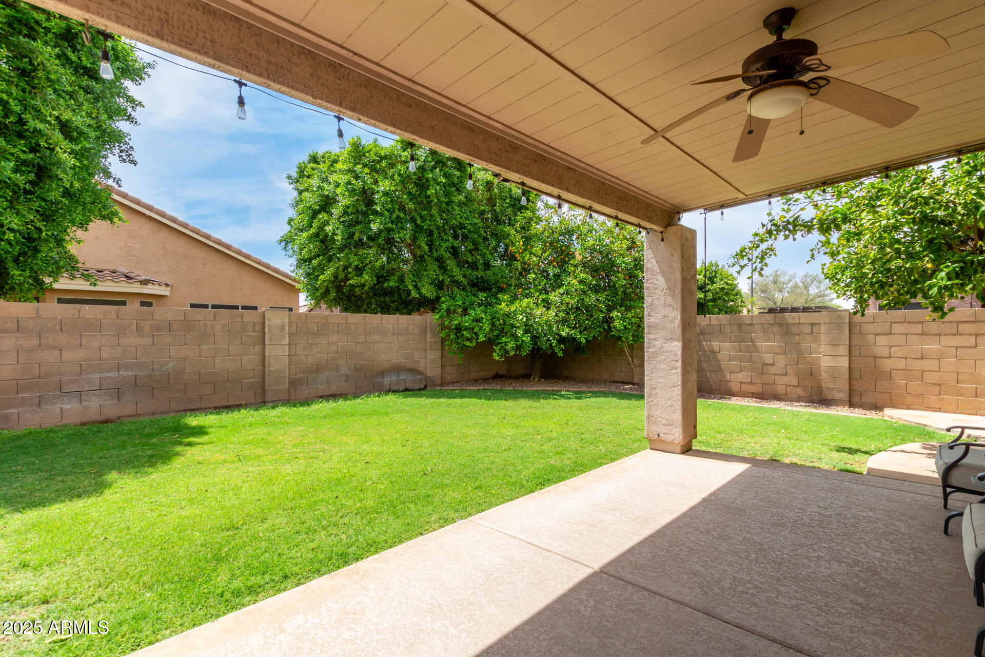 2859 East Millbrae Lane Gilbert, AZ 85234 - Photo 40 of 42 a view of a backyard with a garden