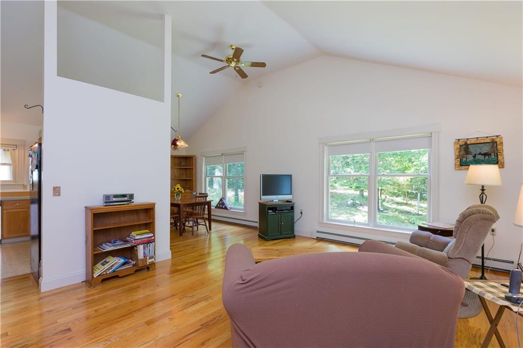 Open concept living room with...