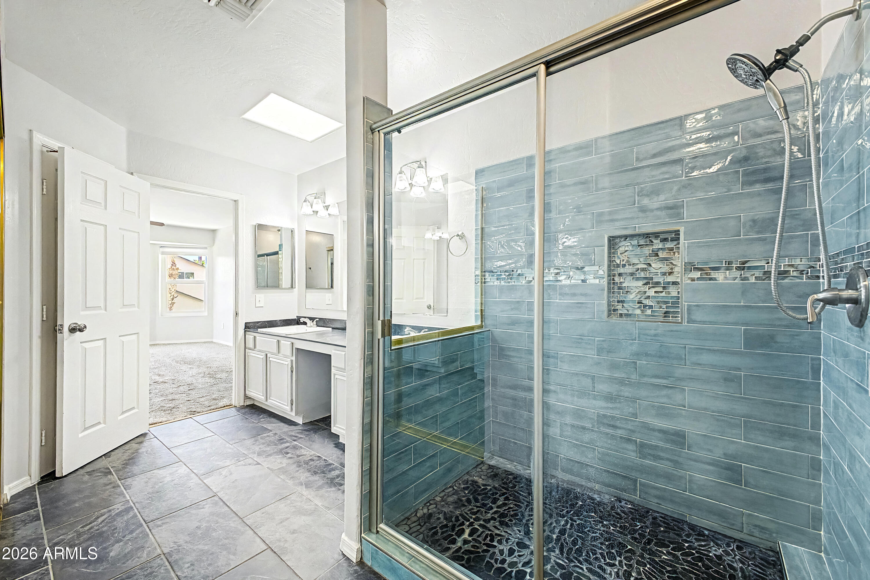 3134 East McKellips Road, Unit 221 Mesa, AZ 85213 - Photo 13 of 29 a bathroom with a shower
