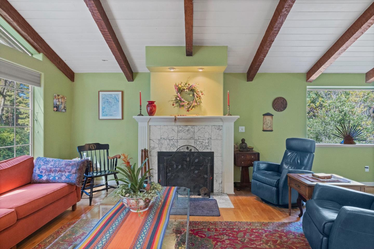 38621 Palo Colorado Road Carmel, CA 93923 - Photo 6 of 32 a living room with furniture fireplace and window