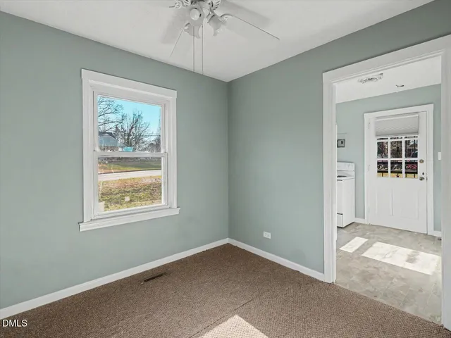 an empty room with a window