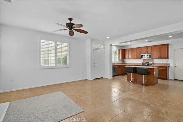 a view of kitchen and natural light
