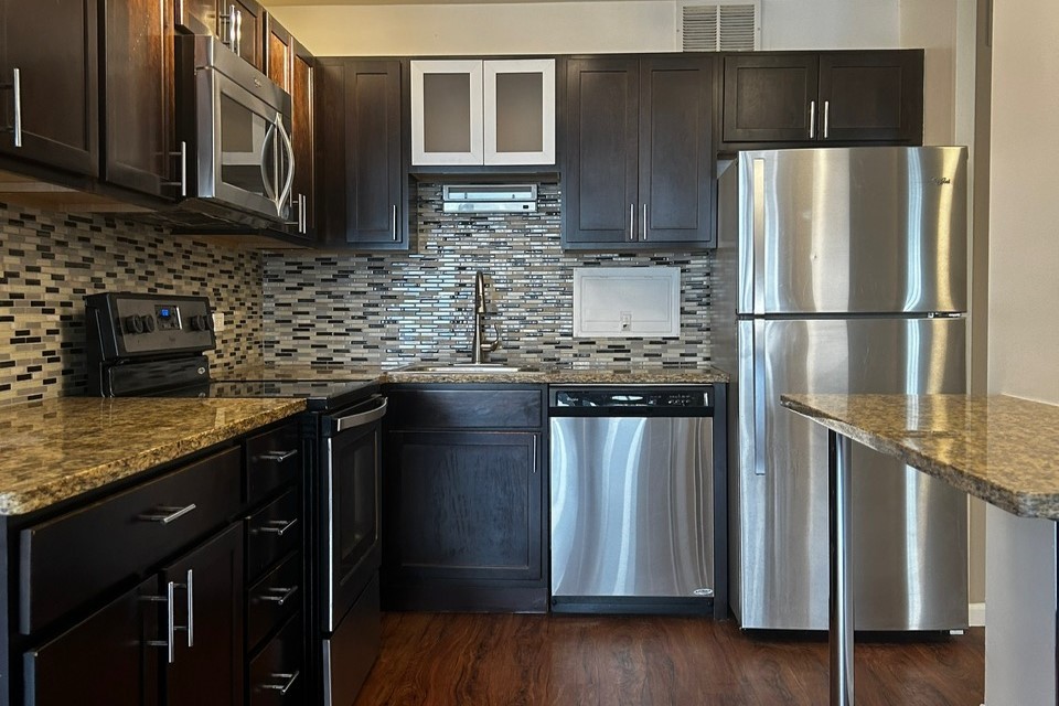 860 North Dewitt Place, Unit 1501 Chicago, IL 60611 - Photo 2 of 17 a kitchen with a refrigerator sink and cabinets