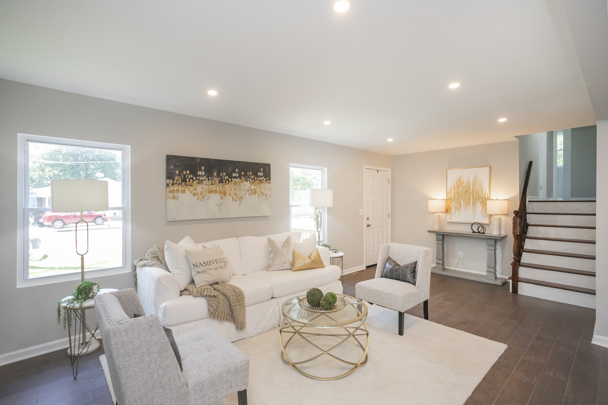 2966 Anderson Road Nashville, TN 37217 - Photo 5 of 23 a living room with furniture and wooden floor