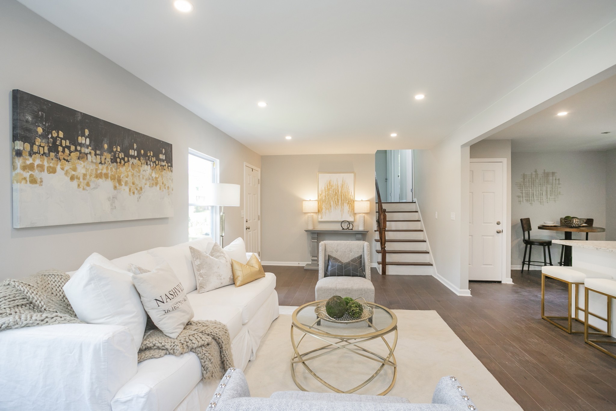 2966 Anderson Road Nashville, TN 37217 - Photo 7 of 23 a living room with furniture and wooden floor