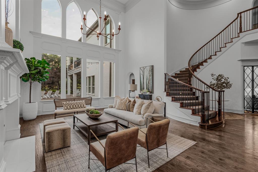509 King Ranch Road Southlake, TX 76092 - Photo 5 of 40 a living room with furniture or wooden floor and a potted plant