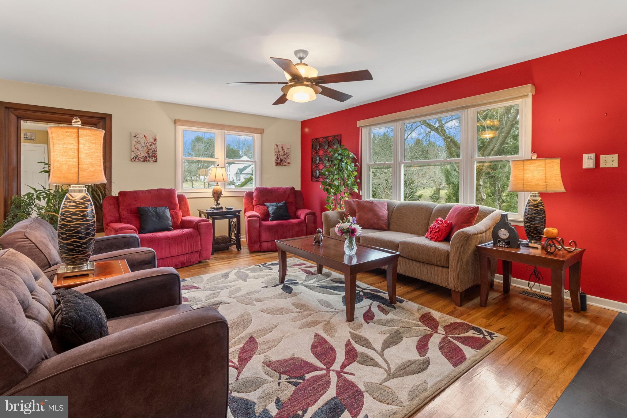 944 Pebble Hill Road Doylestown, PA 18901 - Photo 14 of 51 Family Room with hardwood flooring and ceiling fan