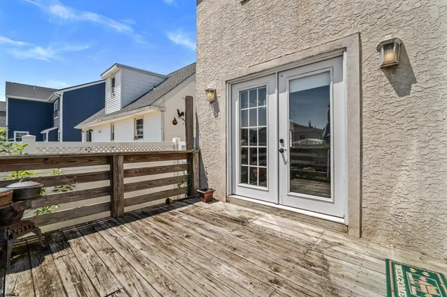 a view of a house with a large window