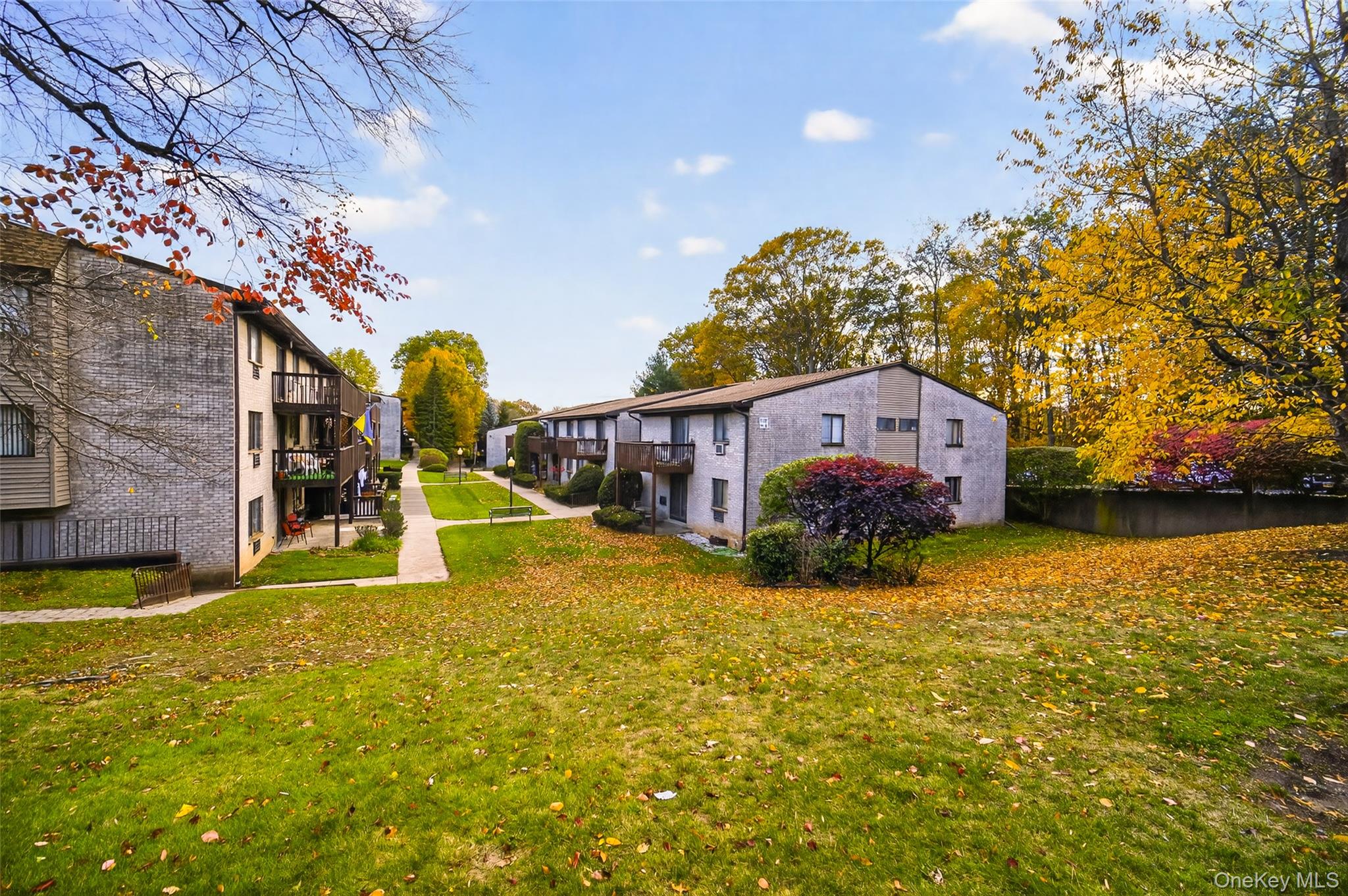 a view of an chairs in front of house