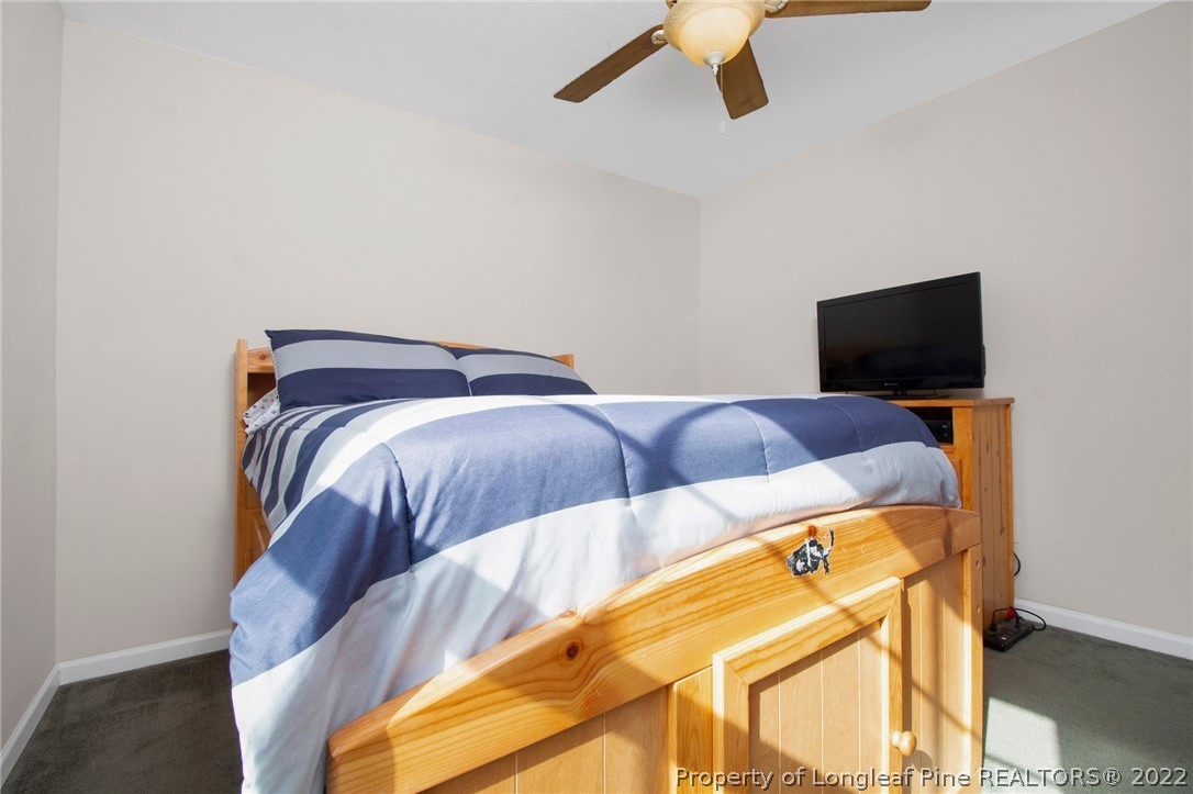 166 Hayden Road Fairmont, NC 28340 - Photo 20 of 37 a bedroom with a bed and flat screen tv
