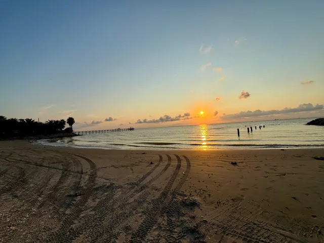 a view of an ocean beach