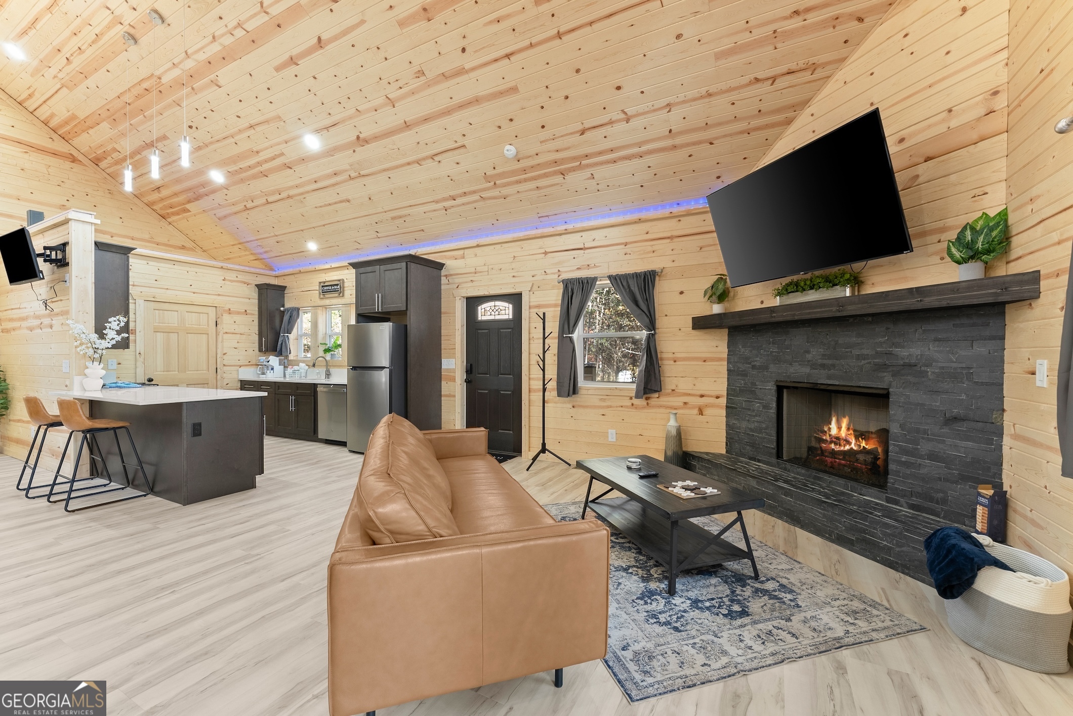 339 Hickory Ridge Drive Cleveland, GA 30528 - Photo 27 of 54 a living room with furniture and a fireplace