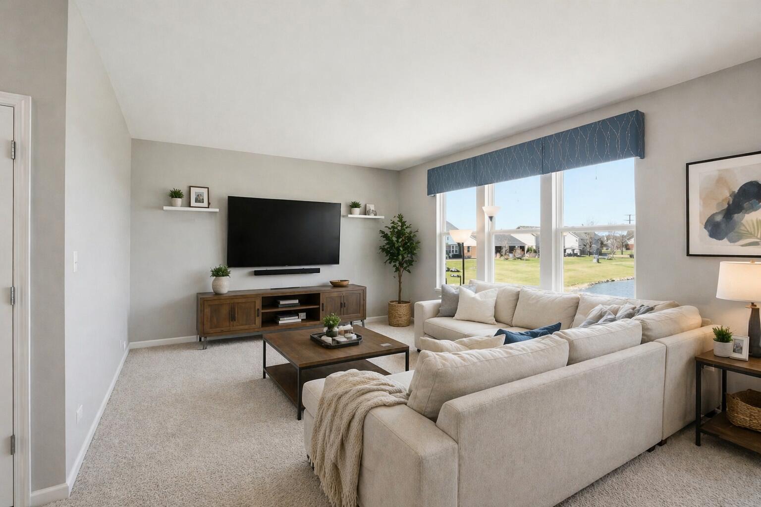 10322 Adler Cove St. John, IN 46373 - Photo 14 of 26 a living room with furniture and a flat screen tv