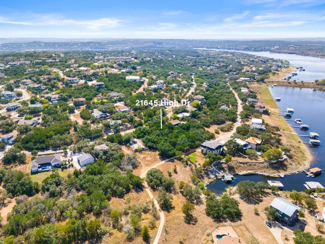 an aerial view of multiple house