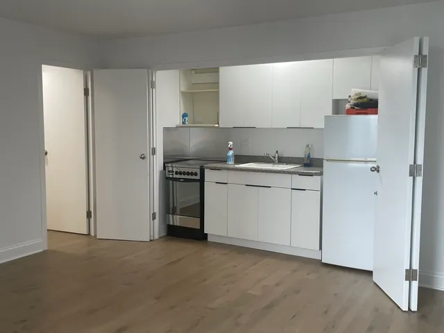 an empty room with a window