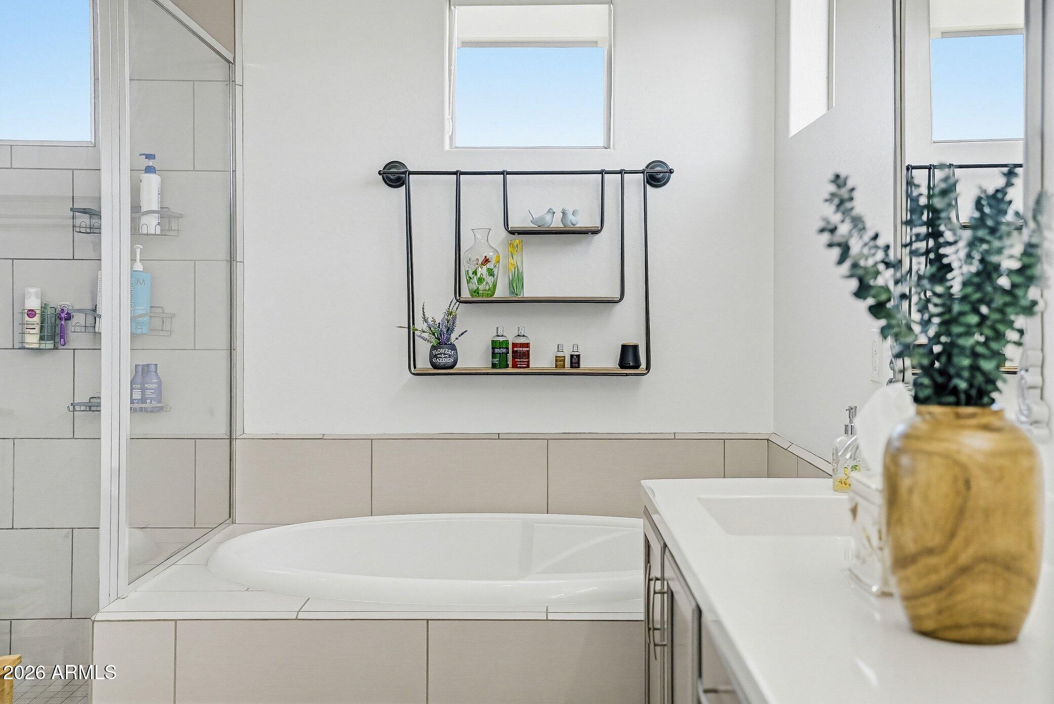 5819 South Wilson Way Gilbert, AZ 85298 - Photo 51 of 76 a bathroom with a tub and sink