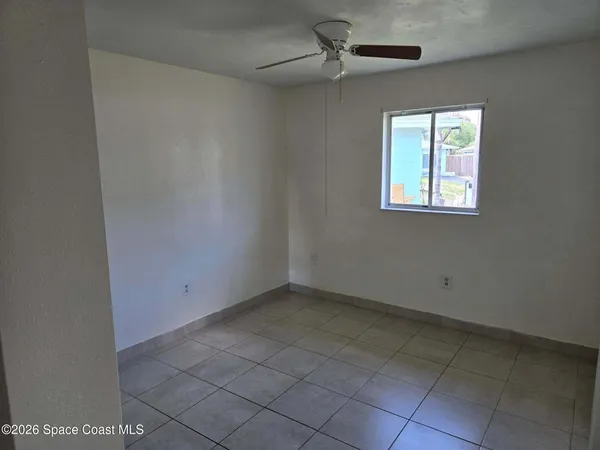 an empty room with a window