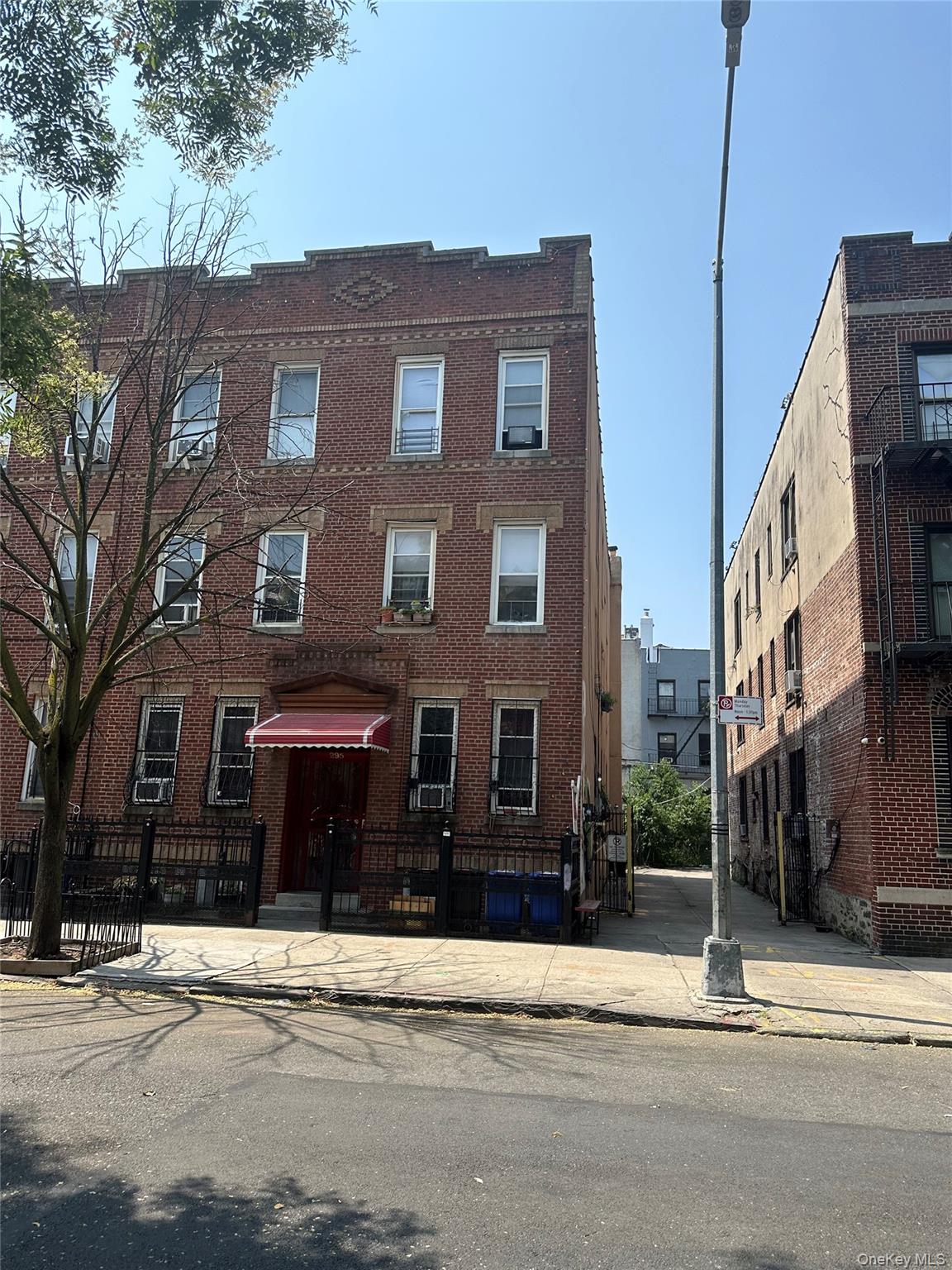 a street corner of a building