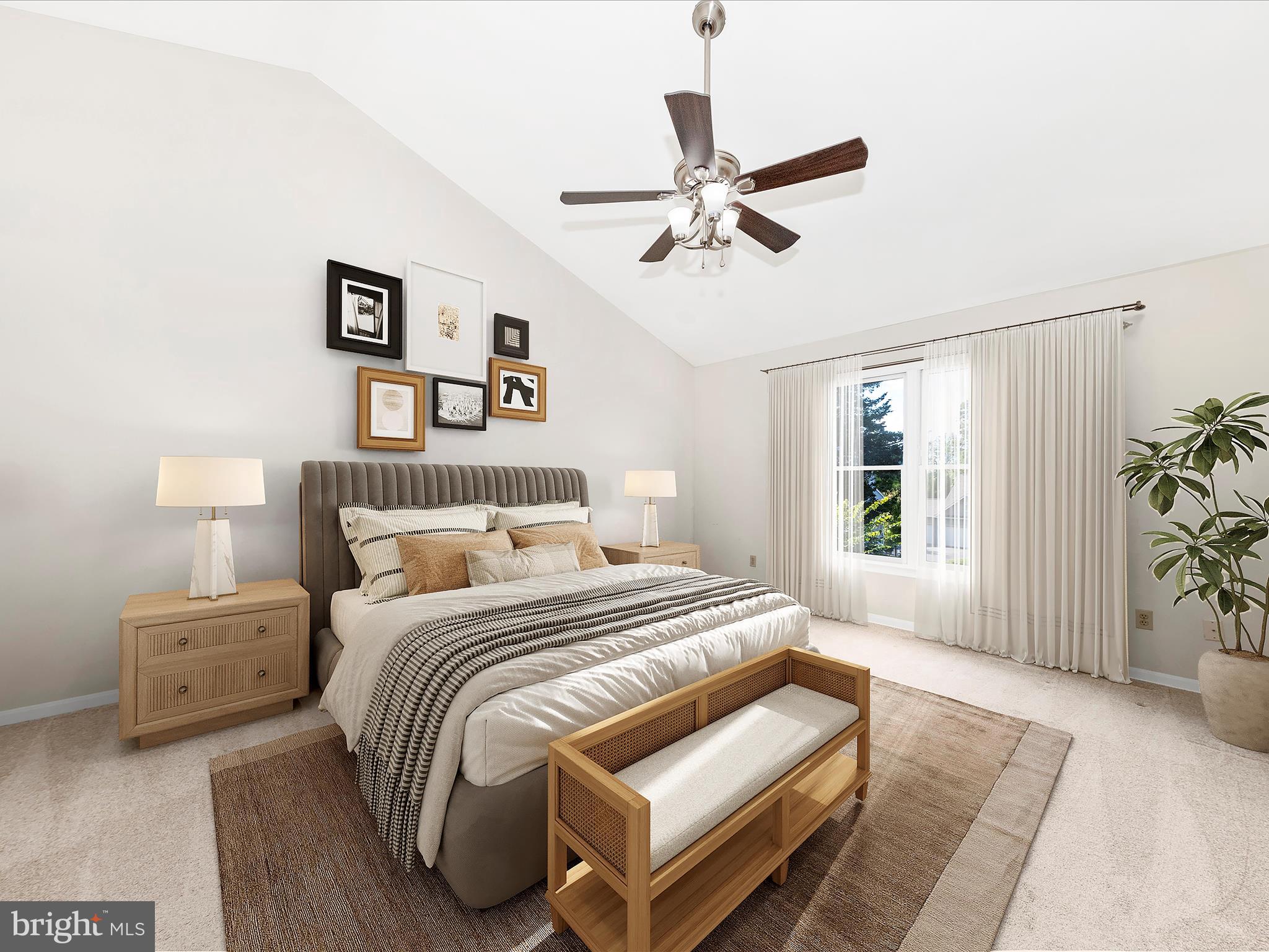 10632 Old Barn Road New Market, MD 21774 - Photo 23 of 76 a bedroom with a large bed and a chandelier