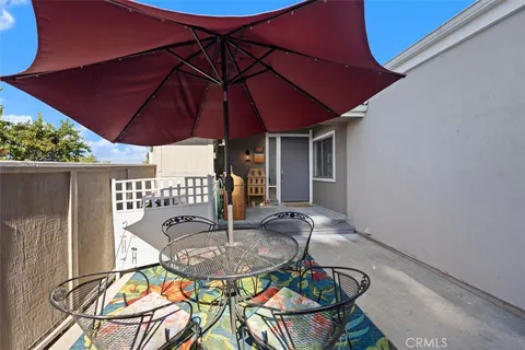 a table and chairs in patio