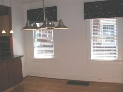This is a view of the dining room which