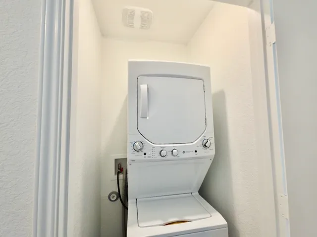 a utility room with a washer and dryer