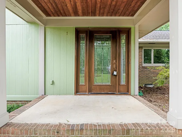 a view of a backyard of a house