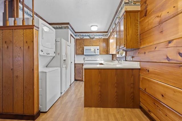 a view of swimming pool from a lake view