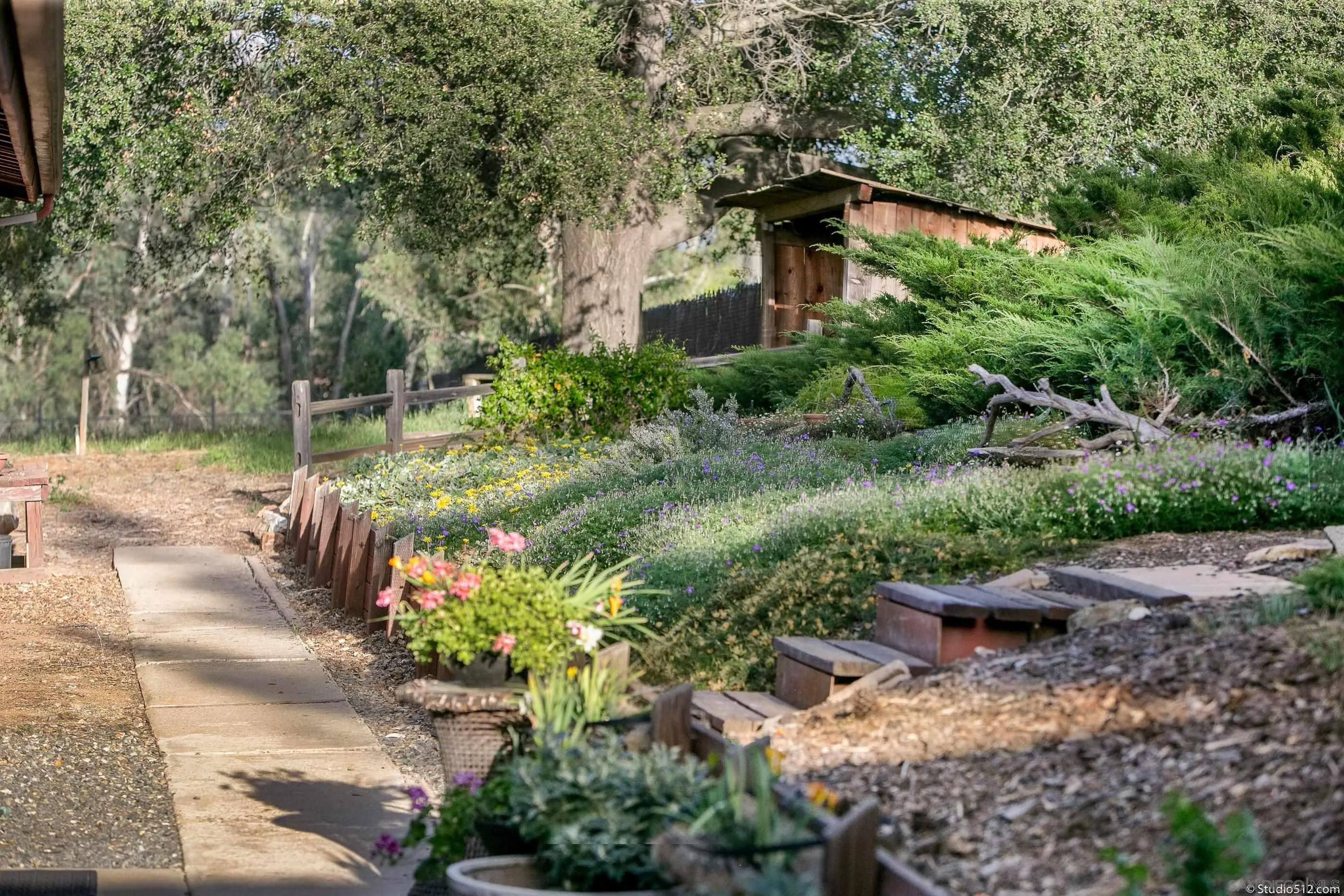 14847 Fruitvale Road Valley Center, CA 92082 - Photo 26 of 34 a view of a garden with a pathway