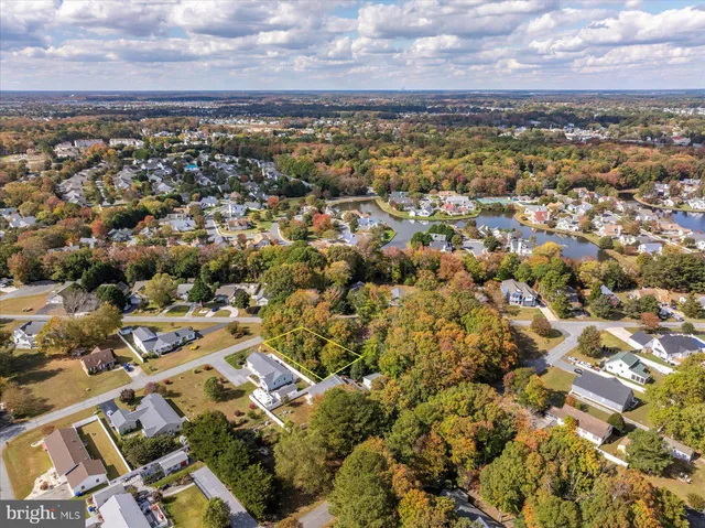 an aerial view of multiple house