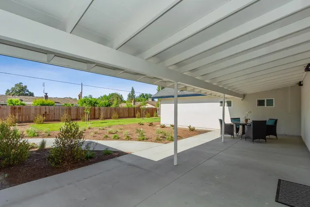 a house view with a garden space