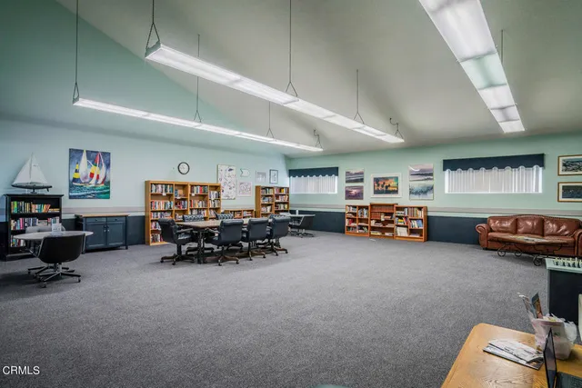 a view of a room with furniture