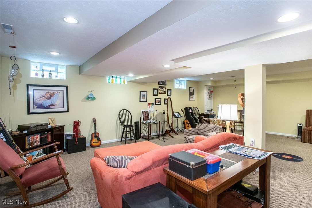 126 Timber Ridge Drive Elyria, OH 44035 - Photo 42 of 49 Carpeted living room with recessed lighting and baseboards